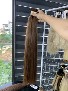 Precio al por mayor Extensiones de cabello a granel Fuerte y sin enredos Double Drown 100 gramos Todos los colores 28 pulgadas - Product Image 6