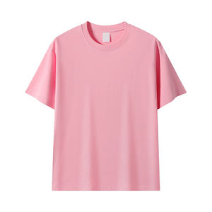 OEM Customized Logo Embroidery Kids 230G Heavyweight Pure Cotton Solid Color Unisex Oversized Short Sleeve Wholesale <b>T</b> <b>Shirt</b> - Product Image 4