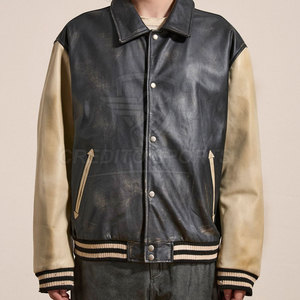 <b>Casual</b> Wear <b>Men</b> Leather Letterman <b>Jacket</b> Premium Quality Letterman Leather <b>Jacket</b> Wholesale Price Leather Letterman <b>Jacket</b> - Product Image 3