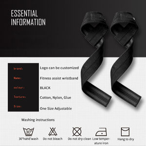 Sangles de levage pour haltérophilie, bandes de poignet de gym, supports de poignet supplémentaires, sangles de levage pour soulevé de terre, pour hommes et femmes - Product Image 5