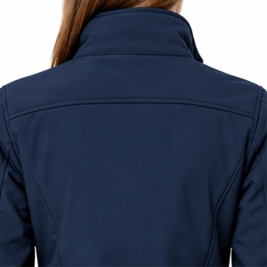 Veste softshell pour femme, entièrement zippée, légère, pour l'extérieur, design personnalisé, avec capuche, fermeture éclair intégrale sur le devant, poche poitrine sécurisée - Product Image 6