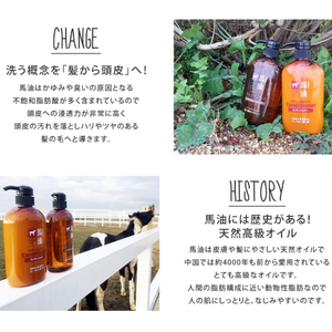 Shampoo Kumanoy à l'huile de cheval sans silicone, recharge 1000 ml, réparation intense, fini soyeux et lisse, fabriqué au Japon, toucher soyeux et lisse. - Product Image 4