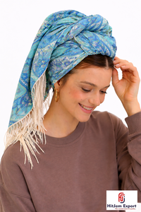 Premium Lightweight Fashion Square Scarves Custom Digital <b>Print</b> Elegant Fabric <b>Accessories</b> Perfect for Wholesale - Product Image 2