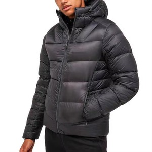 Warm Shiny <b>Bubble</b> <b>Coats</b> Long Sleeve Solid Zipper Pocket Breathable Quick Dry Stand Collar Winter Puffer Jacket Men - Product Image 1