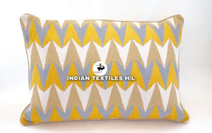 Funda de Almohada Decorativa de Lana Suave con Puntadas en Cadena, Diseño Geométrico Vintage para Sofá, Sala de Estar, Gran Venta ITHL - Product Image 2