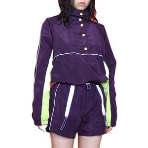 Conjunto de Chándal Cortavientos para Mujer, Venta Caliente, Precio al por Mayor, Personalizado, Sublimado, Transpirable, OEM - Product Image 2