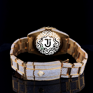 Reloj de Lujo de Alta Calidad con Diamantes y Baño de Oro Rosa para Hombre, Estilo Hip Hop, Disponible a Precio de Fábrica - Product Image 3
