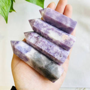 หินเลพิโดไลต์ธรรมชาติทรงหอคอยขัดเงา สำหรับตกแต่งบ้าน ทำสมาธิ จัดแสดง และขายส่งเป็นของขวัญ - Product Image 3