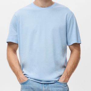 Custom 100% Cotton New Arrival <b>Men's</b> <b>Oversized</b> <b>Gym</b> Fitness Training T-<b>Shirts</b> Plain Dyed O-Neck OEM ODM - Product Image 4