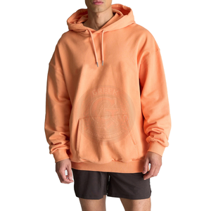 Sweat-shirt à capuche en coton épais pour homme, coupe oversize, épaules tombantes, avec doublure en polaire brossée, pour un style décontracté et urbain - Product Image 1