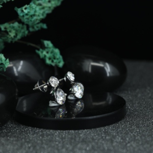 Pendientes de Plata de Ley 925 de Lujo con Doble Piedra para Mujer, Joyería para Bodas y Fiestas - Product Image 6