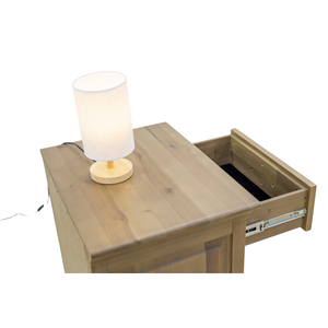 Meuble de chambre à coucher en bois massif de haute qualité, table de chevet moderne vietnamienne à 1 tiroir, écologique, durable, pour appartement - Product Image 5