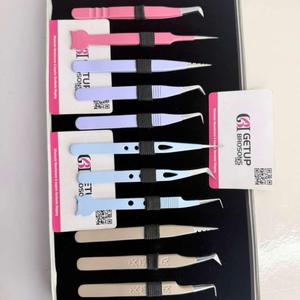 GETUP BROSONS IMPEX – Kit de pinces à cils antistatiques en acier inoxydable de précision, pointe lisse, emballage en boîte noire avec étuis - Product Image 4