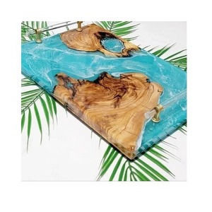 Plateau de service et plat en résine écologique faits à la main, compatibles lave-vaisselle, non toxiques, pour la cuisine et la restauration, disponibles en gros - Product Image 1
