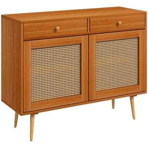 Gabinete de almacenamiento de cocina marrón claro para organización de sala de estar - Product Image 2