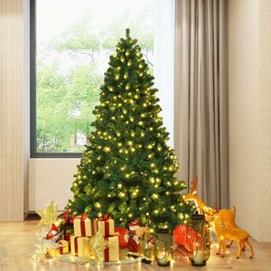 Albero di Natale Artificiale Pre-Illuminato di 2,1 Metri con Luci LED, Decorazione Naturale ed Elegante per la Stagione Festiva - Product Image 5