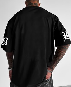 T-shirts pour hommes de haute qualité, 100% coton, à épaules tombantes, surdimensionnés, imprimés et brodés sur mesure, vente en gros - Product Image 3