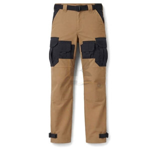 Pantalon cargo tactique robuste pour homme avec poches cargo, design renforcé aux genoux et fermeture ajustable à la cheville - Product Image 5