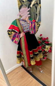 OEM ODM Service Afghan Kuchi Handmade Embroidered Button Floor Length Vintage Women's Dress Multi Color Afghan Kuchi Dresses - Product Image 6