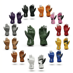 Nouveaux gants de moto sur mesure en cuir, protection tactile, antidérapants, respirants, équipement de sécurité pour motards. - Product Image 1