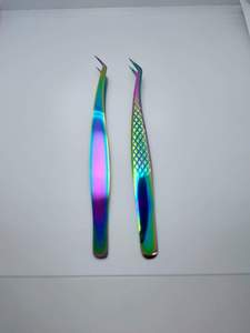 Pinzas para Pestañas Vired Impex, de Acero Inoxidable, con Punta de Fibra, Antiestáticas, Duraderas, de Precisión Fina, 8-20 mm, con Logotipo Personalizado - Product Image 2