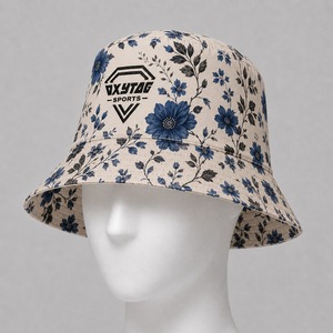 Chapeau Bob Personnalisé Imprimé Motif Floral – Chapeau de Soleil d'Été pour la Plage – Vente en Gros Fabricants – Chapeau de Pêcheur Unisexe en Coton Respirant - Product Image 2