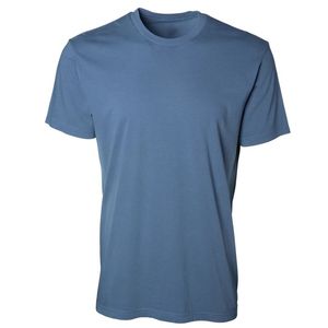 T-shirt bleu uni à col rond et manches courtes pour homme, en coton doux, décontracté, basique, léger, respirant, pour l'été, à porter au quotidien, personnalisable - Product Image 1