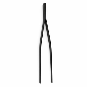 Black Stainless Steel <b>Kitchen</b> Chimta <b>Tong</b> | Heat Resistant Cooking <b>Tongs</b> 25 cm | Rust Proof Oven/Dishwasher Safe Food Grip Tool - Product Image 1