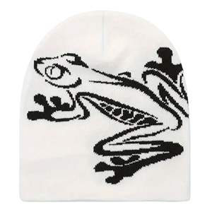 หมวกบีนนี่ถักลายริบบิ้นปักโลโก้แบบกำหนดเองราคาประหยัด  สำหรับทุกเพศ  วัสดุอะคริลิก/คอตตอน  แบบมีขอบพับ  ลายพราง  รับผลิตแบบ OEM - Product Image 3