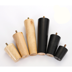 Eco-Friendly Solid Wood Round Furniture <b>Legs</b> Natural Finish for <b>Sofa</b> Cabinet <b>Replacement</b> Round Wooden Furniture <b>Legs</b> - Product Image 1