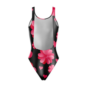 Traje de Baño de Una Pieza con Cuello Redondo para Mujer LUUK International, Estampado por Transferencia de Calor, Elástico en Cuatro Direcciones, Sin Costuras, de Secado Rápido - Product Image 6