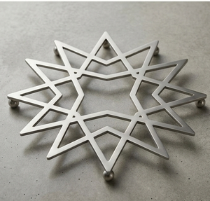 Soporte para ollas de acero inoxidable con forma de estrella, resistente al calor, protector de utensilios de cocina para mesa - Product Image 4