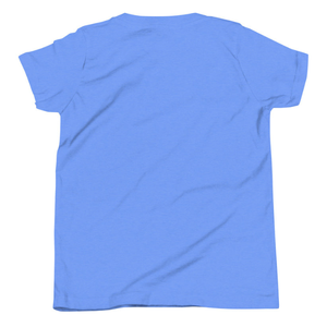 Youth <b>Light</b> Blue Graphic T Shirt <b>Circle</b> Design Crew Neck Soft Cotton Short Sleeve Kids Casual Everyday Fashion Apparel - Product Image 2