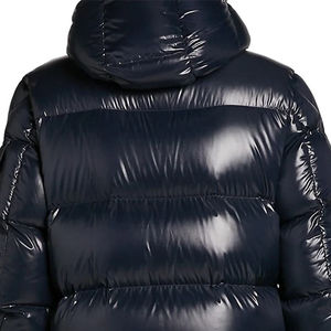 Wholesale Multi Color Hooded <b>Puffer</b> <b>Jacket</b> Shiny Nylon Down Coat <b>Cropped</b> Winter Streetwear Zip Pocket OEM ODM - Product Image 3