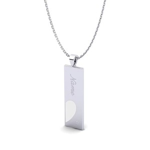 Colgante de lujo con letra, moissanita + plata 925 con cristal, amuleto de joyería de moda unisex para regalo. - Product Image 2