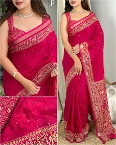 Effortless elegance meets vibrant charm with this pure mul cotton 6.30 mtr long length traditional look pre draped saree blouse - Product Image 4
