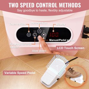 Tornio per Ceramica Elettrico da 350W con Schermo Touch LCD, Azionamento Diretto, 1000 giri/min, Pedale per Lavorazione Ceramica e Smaltatura - Product Image 4