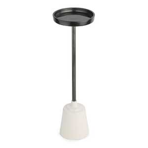 Jaffsexports Ensemble de bougeoirs modernes faits à la main, écologiques et durables, base blanche, tige en aluminium noir, pour usage religieux et domestique - Product Image 4