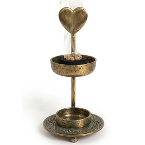 Vintage Style Brass Incense Stand for Spiritual Meditation - Product Image 2