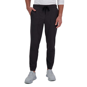 Pantalones Deportivos Negros de Punto para Hombre con Franja Lateral, Cintura Elástica con Cordón, Pantalones Casuales para Correr, Pantalones Deportivos - Product Image 1