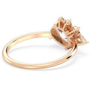 REYES – bagues de fiançailles classiques en or Rose 14 carats pour femmes, bijoux scintillants, cadeau d'anniversaire, bagues fines - Product Image 4