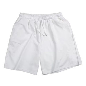 Shorts décontractés d'été pour hommes 100 % coton respirant délavé à l'acide avec logo personnalisé sur le devant et taille élastique - Product Image 1