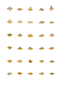 Bagues en or massif 22 carats |   Bagues en or 916, design traditionnel et moderne, pour un usage quotidien, cadeaux, mariage, anniversaire - Product Image 2