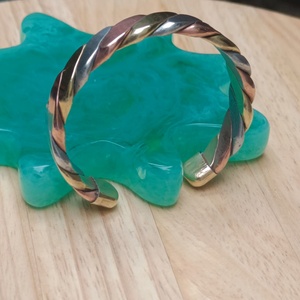 Luxury <b>Copper</b> Brass Aluminium Twisted Cuff <b>Bracelet</b> Handmade Adjustable Open Bangle Fashion Jewelry Factory Direct Supply - Product Image 4