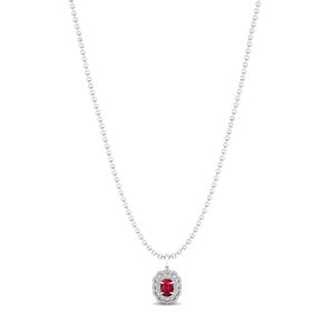 REYES – collier de luxe en argent Sterling 925 avec pierres précieuses rubis et pierres Moissanite, pendentif pour femmes, bijoux élégants pour tenue de soirée - Product Image 5