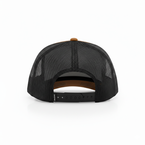 Gorra Trucker Dorada Mostaza con Logotipo Personalizado, Malla Negra Trasera, Cierre Ajustable, Venta al por Mayor, Gorra de Béisbol Deportiva Amarilla de 5 Paneles para Hombre y Mujer - Product Image 3