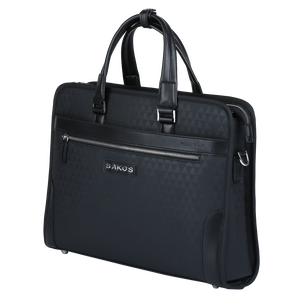 Porte-documents SAKOS en cuir rigide et en tissu Oxford, unisexe, pour le bureau et les voyages, livraison rapide, emballé dans une boîte en carton - Product Image 1