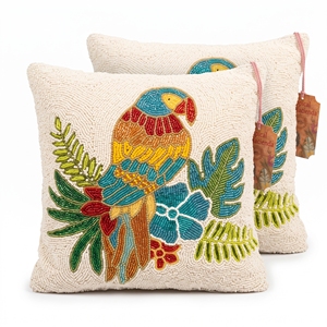 Hand Beaded Floral Mandala <b>Cushion</b> Cover Blue Turquoise Decorative Throw Pillow Cover Home Decor - Product Image 5
