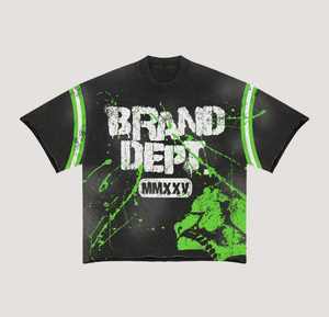 Conjunto de Pantalones Cortos y Camiseta de Algodón Vintage con Lavado Ácido, Diseño Personalizado, Estilo Urbano, Ligero, Transpirable, para Gimnasio, Verano, Dos Piezas - Product Image 4