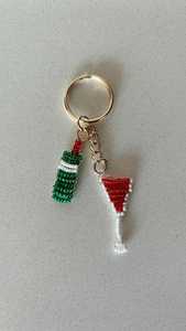 Handmade Beaded Drink <b>Bottle</b> Keychain <b>Mini</b> Cocktail Glass Charm Cute Bar Theme Key Ring Gift Wholesale Supplier - Product Image 4
